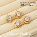 18K Color-Preserving Sparkling Snow Falling Zircon-Plated Beads Pearl Handmade DIY Beaded Bracelet Jewelry Accessories Material - Image 6
