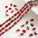 Oval Laser Cut Bean Beads Beads Beads Handmade DIY Bracelet Necklace Earrings Beaded Material Accessories - Image 7