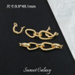 18k gold plated strong color retaining chain double section closing buckle handmade beaded diy material bracelet necklace accessories - Image 6