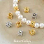 Hollow Small Square Zirconium Beads Handmade DIY Beaded Beads Bracelet Necklace Earrings Jewelry Accessories Material - Image 4