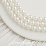 aquamaric zircon beads round beads handmade beaded diy material necklace pendant bracelet silver plated jewelry accessories - Image 10