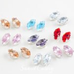 Large horse eye diamond silver bottom zircon rhinestone high color retention diy handmade bracelet necklace beaded loose beads material accessories - Image 3