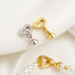 Love round bead closing connection buckle real gold plating color preserving handmade DIY bracelet necklace beaded loose beads accessories material - Image 4