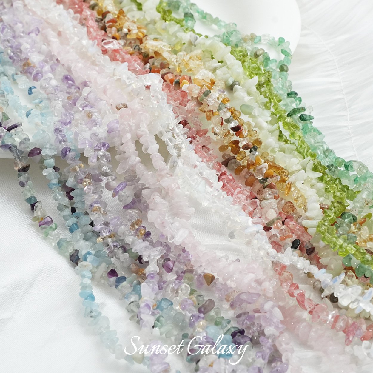 O1CN01JHZv0J1XU9roxOcb6_2217832672926-0-cib ins Simple Multi-color Aquamarine Light Purple Gravel Loose Beads diy Handmade Bracelet Necklace Beaded Jewelry Accessories Material - Image 1