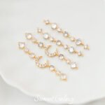 18K Gold Plated Zircon Moon Bracelet Necklace Star Moon Short Chain Diy Accessories Material Beaded Accessories Connecting Chain