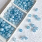 [summer Cool] Aquamarine Natural Stone Beads diy Handmade Bracelet Necklace Beaded Loose Bead Accessories Material - Image 3