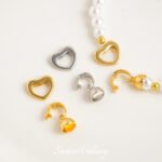 Love round bead closing connection buckle real gold plating color preserving handmade DIY bracelet necklace beaded loose beads accessories material - Image 2