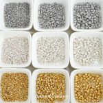 Color-preserving 18k gold cross-section flower beads melon pattern beads loose beads handmade DIY beaded bracelet necklace accessories