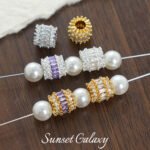 High Color Retention 18K Real Gold Plated Three Rows of Zircon Beads Handmade DIY Beaded Bracelet Necklace Accessories Material - Image 3