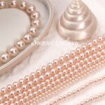 Pink imitation Shijia pearl loose beads straight hole through hole beads handmade DIY beaded bracelet necklace jewelry accessories - Image 3