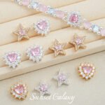 18 packs of gold bright silver stars love full zirconium diamond beads beaded handmade DIY material bracelet necklace accessories - Image 4