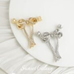 18k Real Gold Plated Diamond Bow Pendant Coil Dual-purpose Buckle Handmade DIY Material Necklace Beaded Jewelry Accessories - Image 4