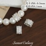 18K Copper Plated Real Gold High Color Retention Zircon Wheel Zirconium Diamond Spacer Beads Handmade DIY Bracelet Necklace Jewelry Accessories Material - Image 16