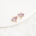 Real Gold Plated Zircon Half Moon Double Hanging Umbrella Beads Handmade DIY Bracelet Necklace Earrings Beaded Jewelry Accessories Material - Image 9