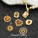 18k gold non-fading greek vintage tiger eye pendant handmade diy beaded material bracelet necklace earring accessories - Image 4