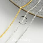 Long-standing gold sunflower 14k18 gold embosed flower chain O-shaped flat chain handmade diy beaded material accessories - Image 13