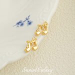 18K Christmas Series Gingerbread Man Socks with Zirconium Pendant Handmade DIY Beaded Material Earrings Accessories Bracelet Accessories - Image 8