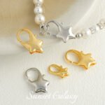 18k electroplated real gold color preserving five-pointed star lobster clasp closure clasp handmade diy beaded material bracelet necklace accessories - Image 3