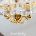 Real Gold Plated Tiger Eye Stone Heart Pearl Buckle Finishing Buckle Bracelet Necklace Beaded Button Handmade DIY Accessories Material - Image 3