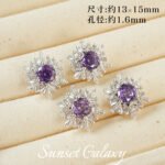 18K Color-Preserving Sparkling Snow Falling Zircon-Plated Beads Pearl Handmade DIY Beaded Bracelet Jewelry Accessories Material - Image 26
