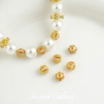 Real Gold Plated Handmade Zircon Fupo Watermelon Ball Beaded DIY Bracelet Necklace Beaded Beaded Earrings Material Accessories - Image 3