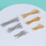 Fadeless Copper Plated 18K True Gold Color Round Head Needle Ball Needle Color Represent DIY Earrings Basic Accessories Handmade Beaded Material