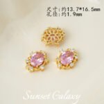 18K Gold-Filled High-Precision Powder Zirconium Porous Spacer Beads Handmade DIY Beaded Crystal Bracelet Bracelet Jewelry Accessories Material - Image 6