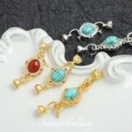 18k real gold plated color retaining tiger eye gem pearl connection closure buckle handmade diy beaded bracelet accessories - Image 4