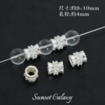 18K Real Gold Plated Heavy Industry Inlaid Zircon High Color Retention Spacer Beads Handmade DIY Beaded Bracelet Necklace Jewelry Accessories Material - Image 13