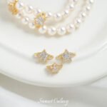 Real Gold Plated Color-preserving Zircon Star Double Three-chain Spacer Beads Handmade diy Bracelet Necklace Beaded Loose Bead Material Accessories - Image 5