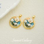 French Antique Rose Flower Universal Buckle Pendant Handmade DIY Beaded Material Bracelet Necklace Accessories - Image 6