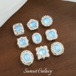 Copper Plated Color Preservation Super Fairy silver Aquamarines Beaded Handmade Beaded DIY Material Bracelet Necklace Accessories - Image 2