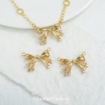 Real Gold Plated High Color Retention Butterfly Pendant Beads diy Handmade Beaded Bracelet Necklace Earrings Jewelry Material Accessories - Image 4