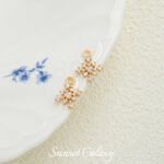 18k Gold Plated Zirconium Diamond Maple Flower Single and Double Hanging Pendant Handmade DIY Beaded Material Bracelet Necklace Accessories - Image 19