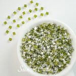 [3mm] 18k gold plated square zircon rhinestone claw drill handmade diy material beaded bracelet necklace accessories - Image 12