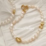 18k gold color baroque irregular stone beads loose beads handmade DIY string bracelet necklace accessories - Image 2