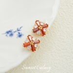 18k Gold Plated Zirconium Diamond Maple Flower Single and Double Hanging Pendant Handmade DIY Beaded Material Bracelet Necklace Accessories - Image 22