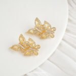 Real Gold Plated Zircon Butterfly Double Disc End Connection Buckle Handmade DIY Bracelet Necklace Beaded Beaded Accessories Material - Image 7