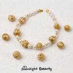 Color retaining sand gold inlaid hollow flower ball rust ball beads beads handmade DIY beaded bracelet jewelry accessories - Image 4