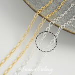 Long-standing gold sunflower 14k18 gold embosed flower chain O-shaped flat chain handmade diy beaded material accessories - Image 10