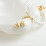 Love Pendant Plated Real Gold Zirconium Drill 18k Beads Handmade DIY Bracelet Necklace Earrings Beads Loafed Beads Accessories Material - Image 2