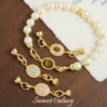 18k Gold Plated Color Preservation Zirconium Gem Universal Coil Buckle Handmade Beaded DIY Material Bracelet Necklace Accessories - Image 3