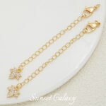 18k Butterfly Star Full Zirconium Coil Chain Lobster Buckle Extended Chain Handmade DIY Beaded Material Necklace Bracelet Accessories - Image 7