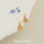 18K Christmas Series Gingerbread Man Socks with Zirconium Pendant Handmade DIY Beaded Material Earrings Accessories Bracelet Accessories - Image 35