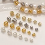 14K18K Electroplated Real Gold Cut Out Hydrangea Spacer Beads Loose Beads Handmade DIY Beaded Bracelet Necklace Jewelry Accessories