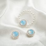 High Color Retention Silver-Plated Aquamarine Porous Spacer Beads DIY Handmade Beaded Bracelet Necklace Loose Bead Jewelry Accessories Material - Image 3