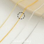 18k gold strong color retention round chain ponytail chain O-shaped chain tail chain handmade diy material bracelet necklace loose chain accessories - Image 17