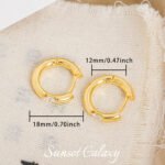 Color-Preserving Copper Plated Real Gold Simple Glossy Twist Earrings Earrings Handmade DIY Earrings Jewelry Materials Accessories - Image 7