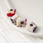 Lantern Glazed Flower Biscuit Square Handmade Firing Beads DIY Handmade Bracelet Necklace Beaded Accessories Material - Image 3