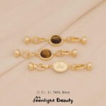 18k Gold Plated Zirconium Songhua Stone Fail Link Buckle DIY Handmade Beaded Material Bracelet Necklace Accessories Jewelry - Image 12